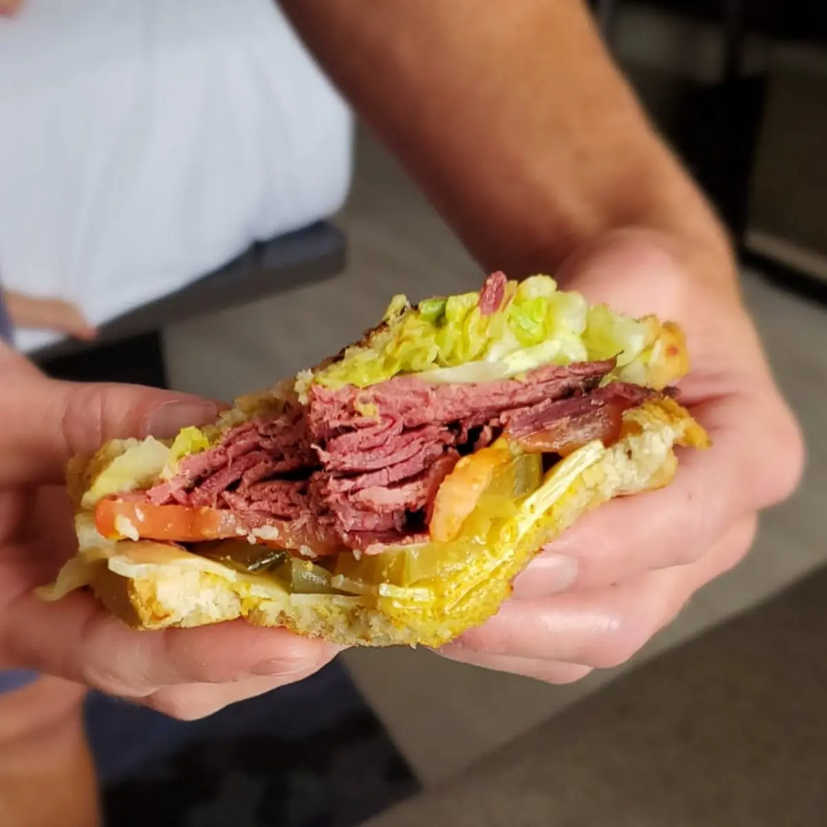 Hot or Cold Pastrami Sandwich