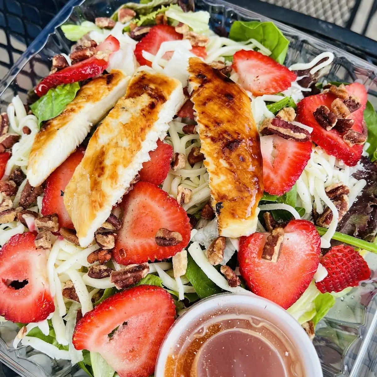Strawberry Grilled Chicken Pecan Salad