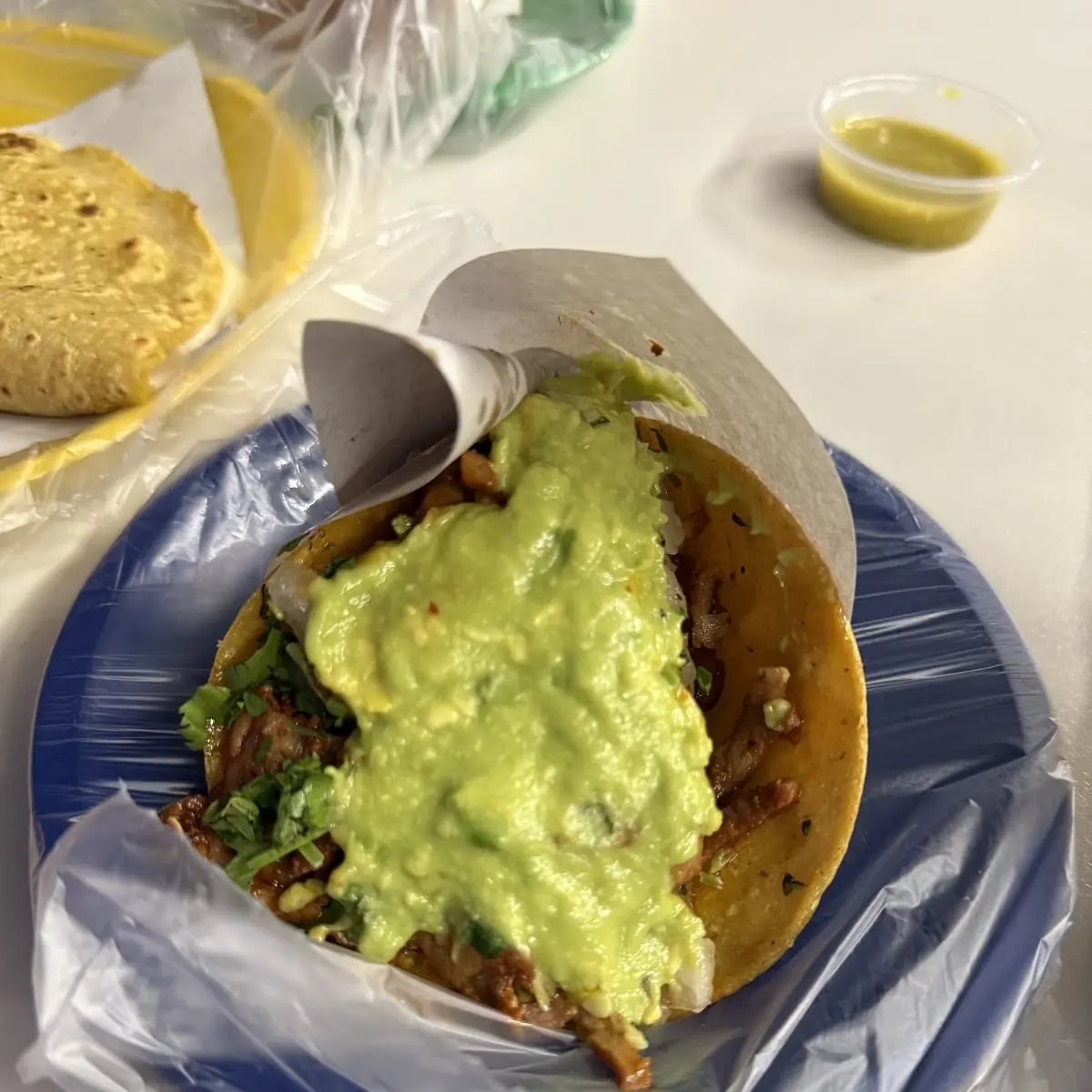 Queso Birria and Two Al Pastor Tacos