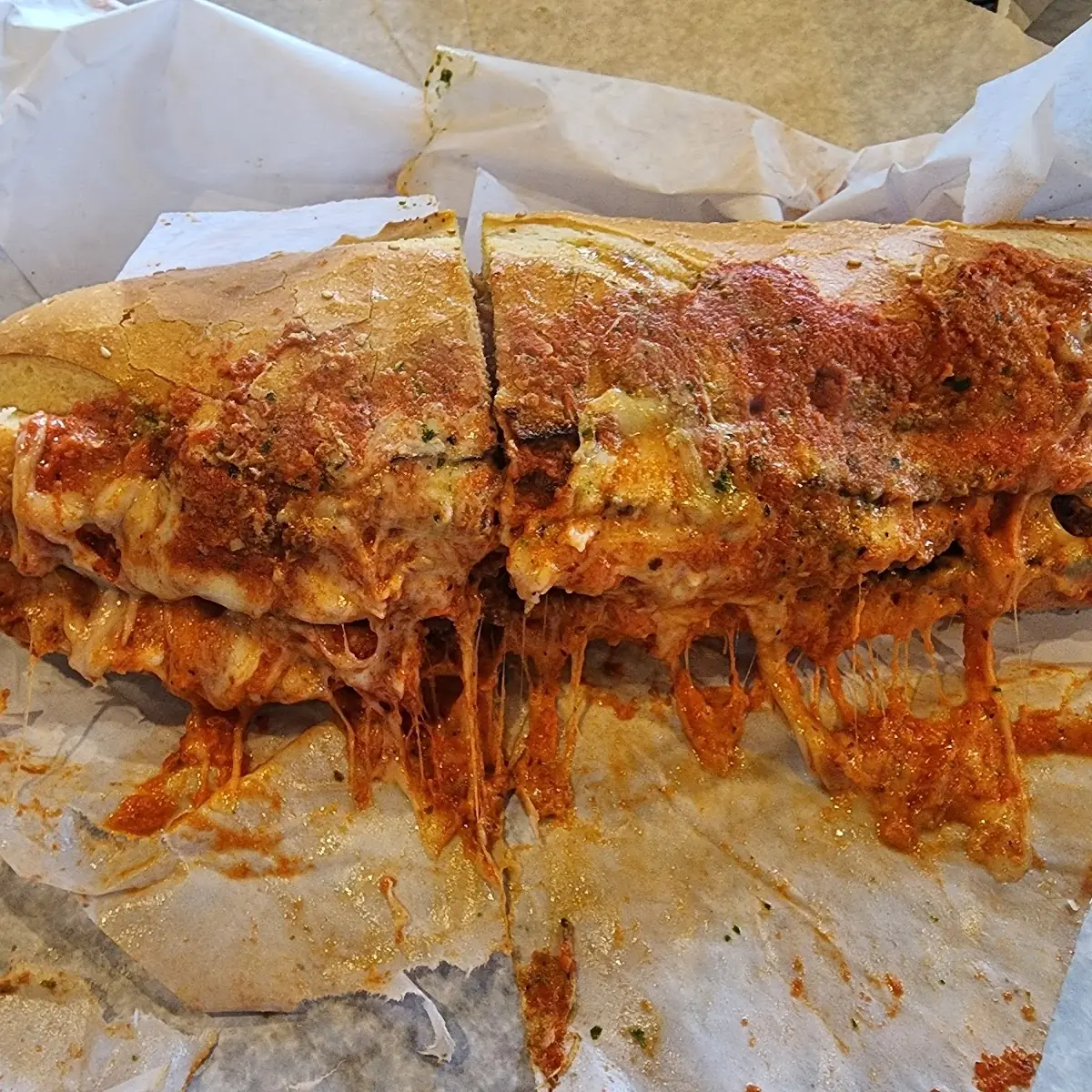Chicken Cutlet Eggplant Parmigiana Sub