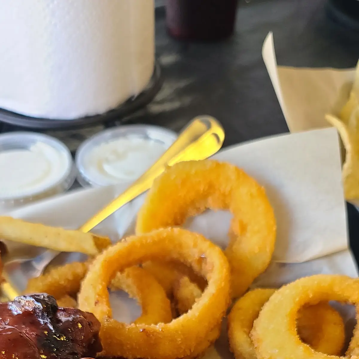 Smoked Chicken Wings with Onion Rings