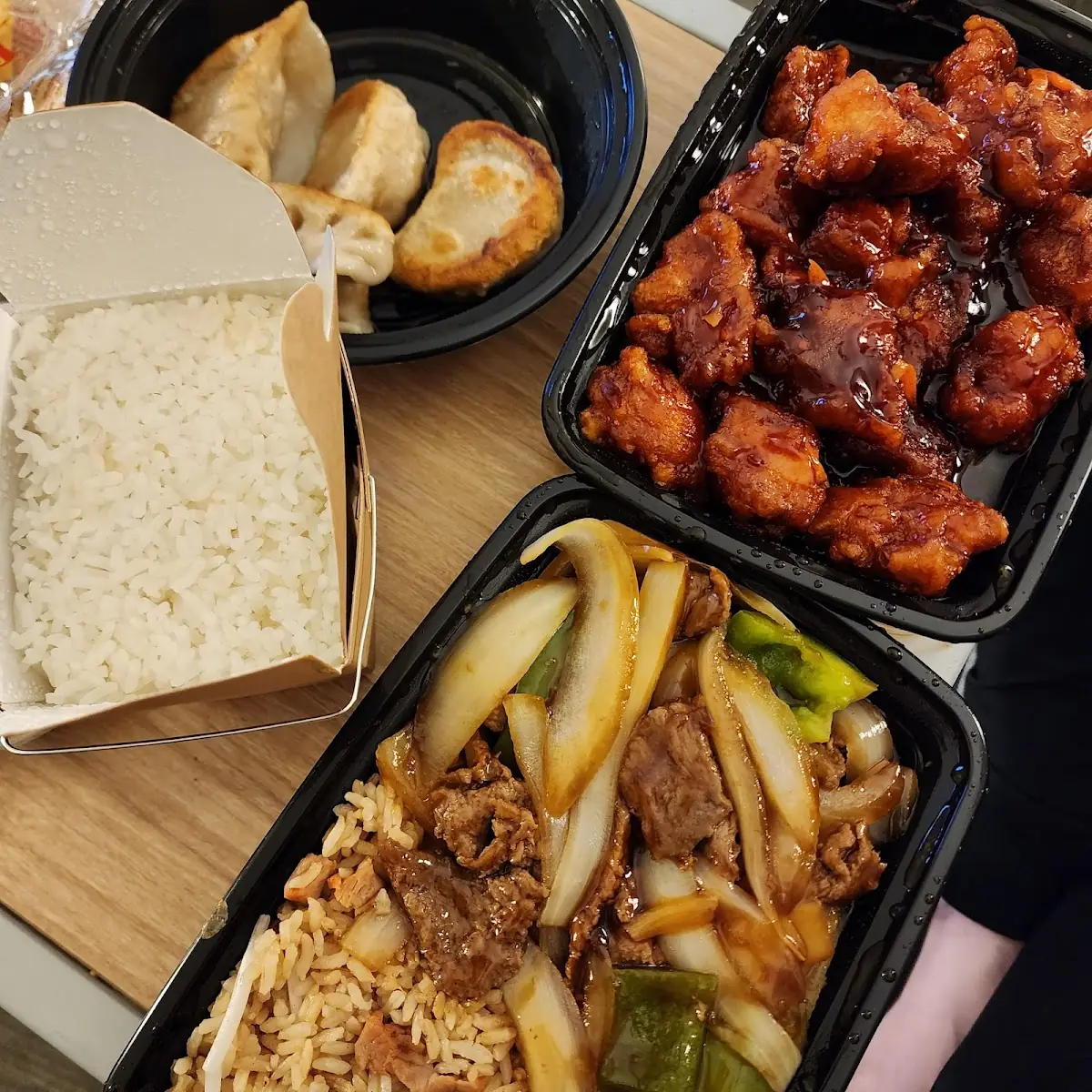 Orange Chicken Pepper Beef