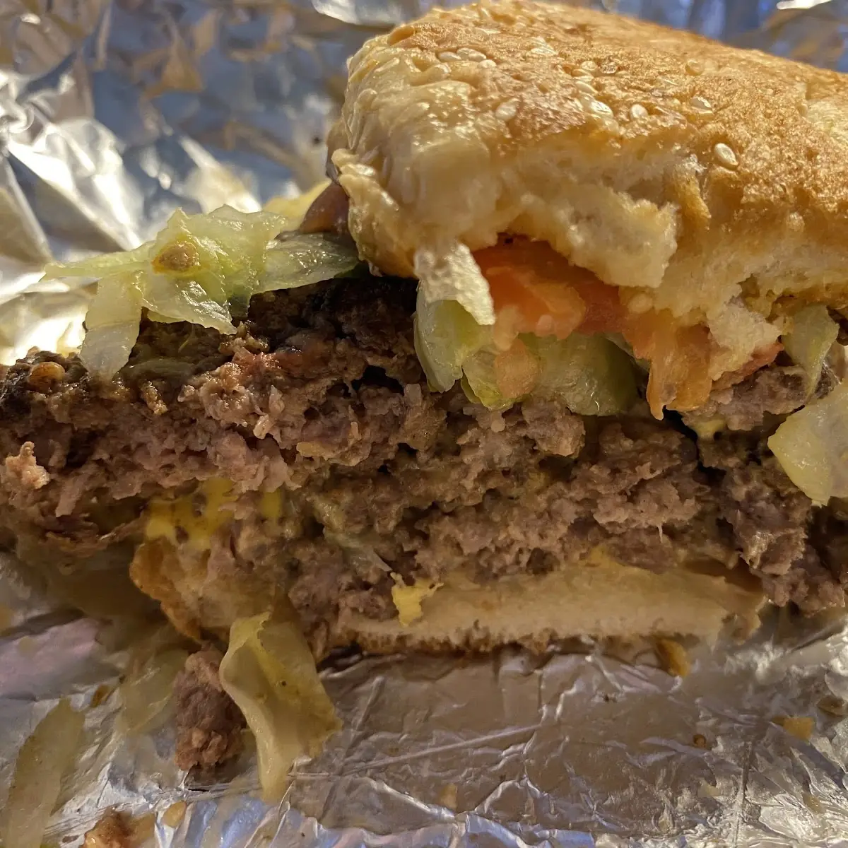Double Cheese Mushroom Burger