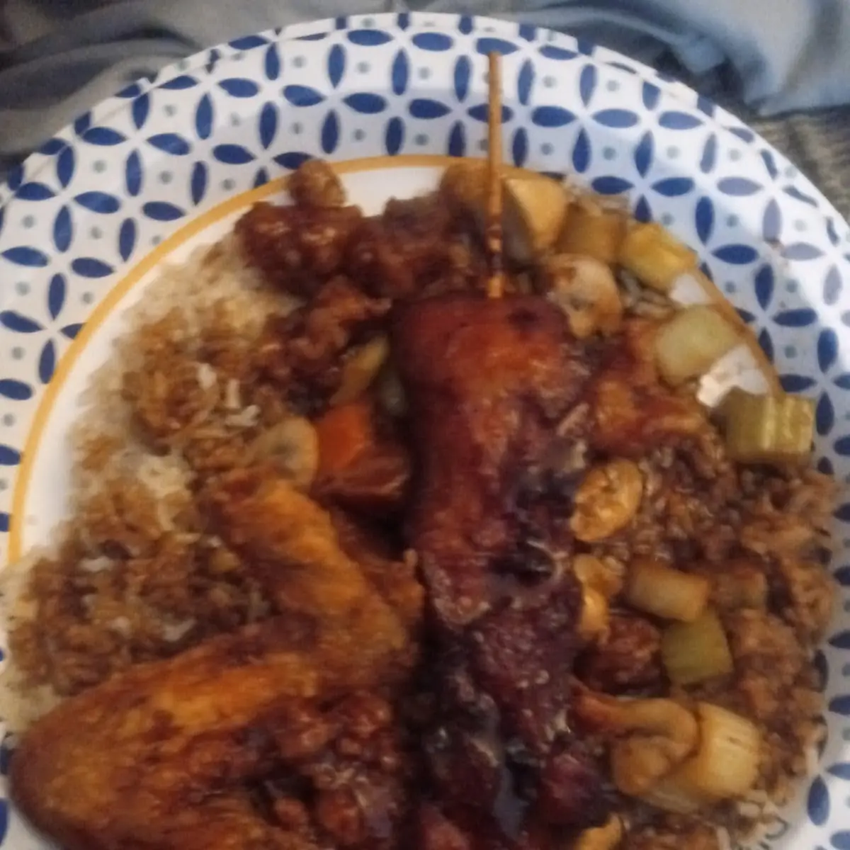 Plain Fried Rice Chicken Wings