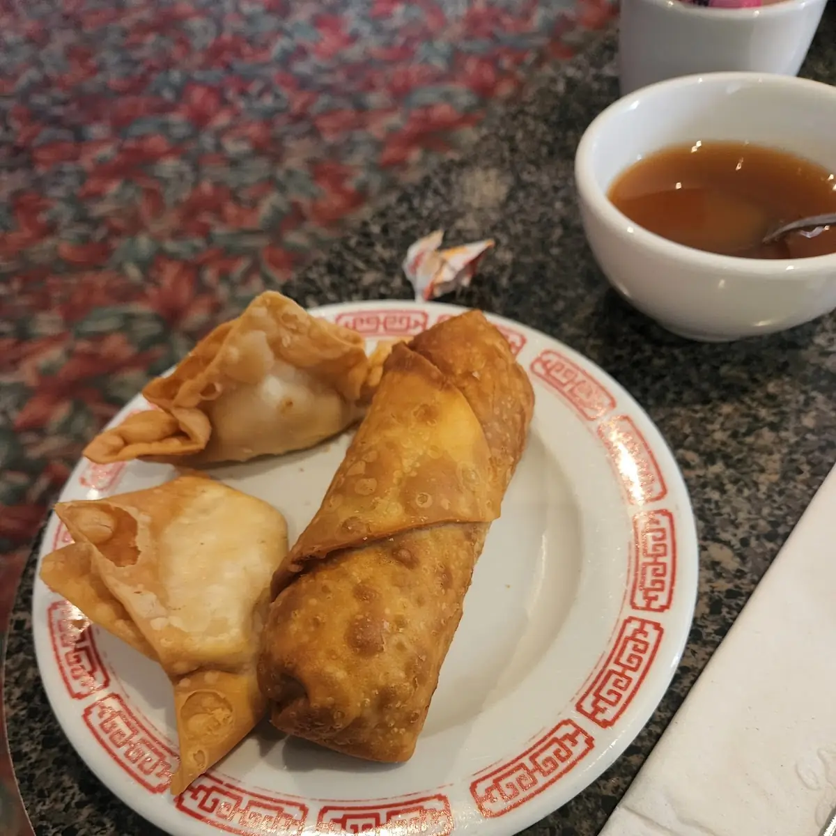 Egg Roll and Crab Rangoon