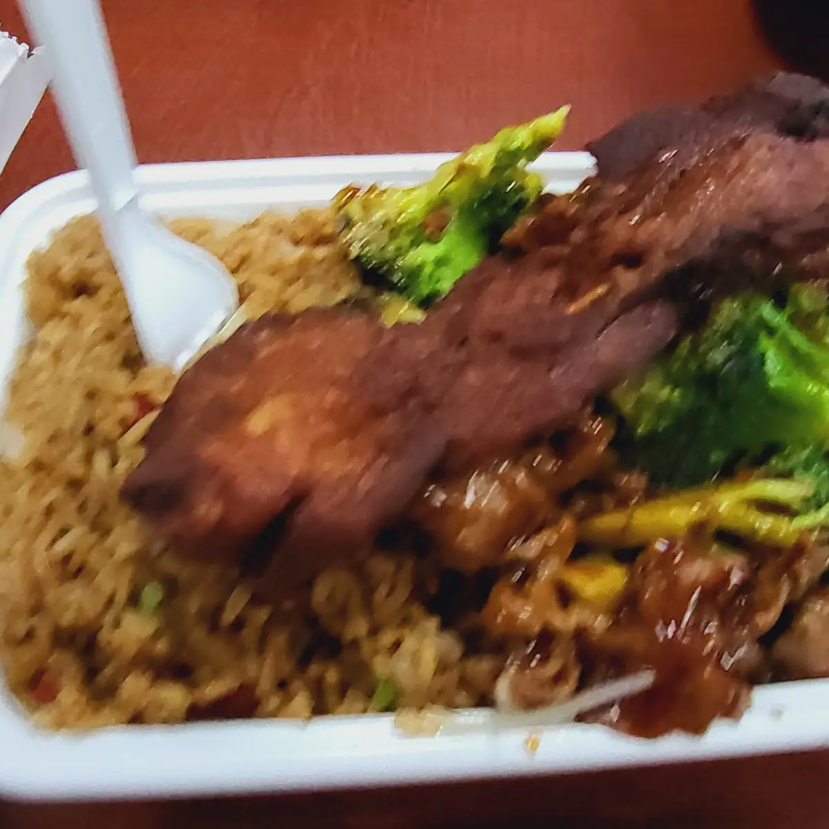 Beef & Broccoli with Chicken on Stick