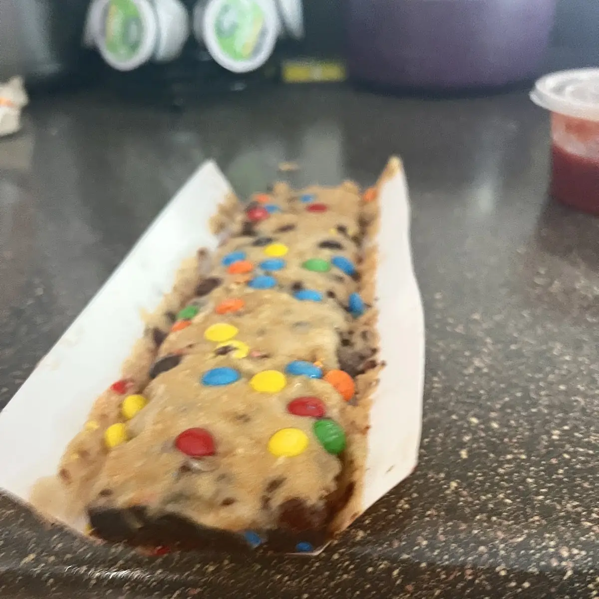 Cookie Dough Brownie Made with Twix Cookie Bar PI