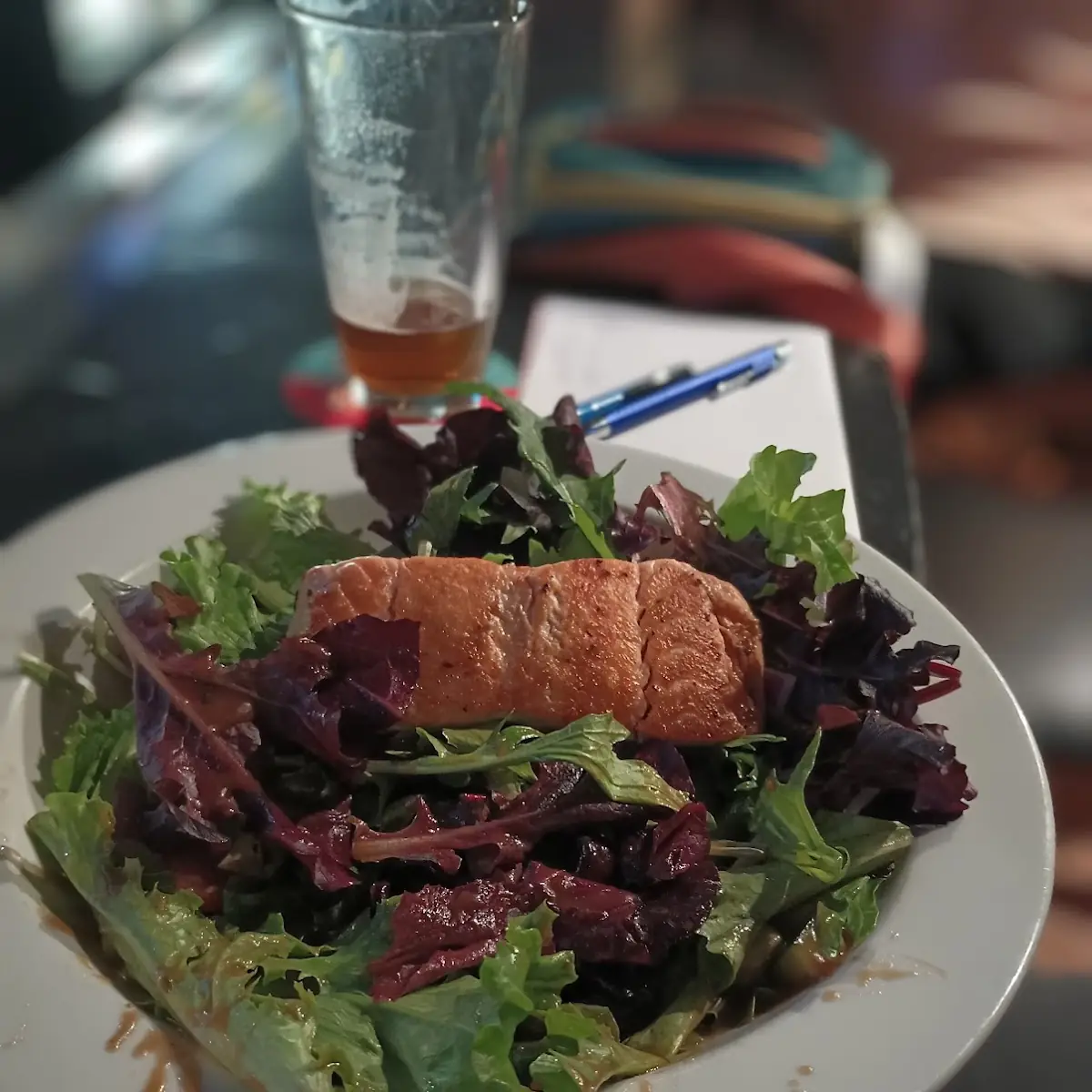 House Salad with Grilled Salmon