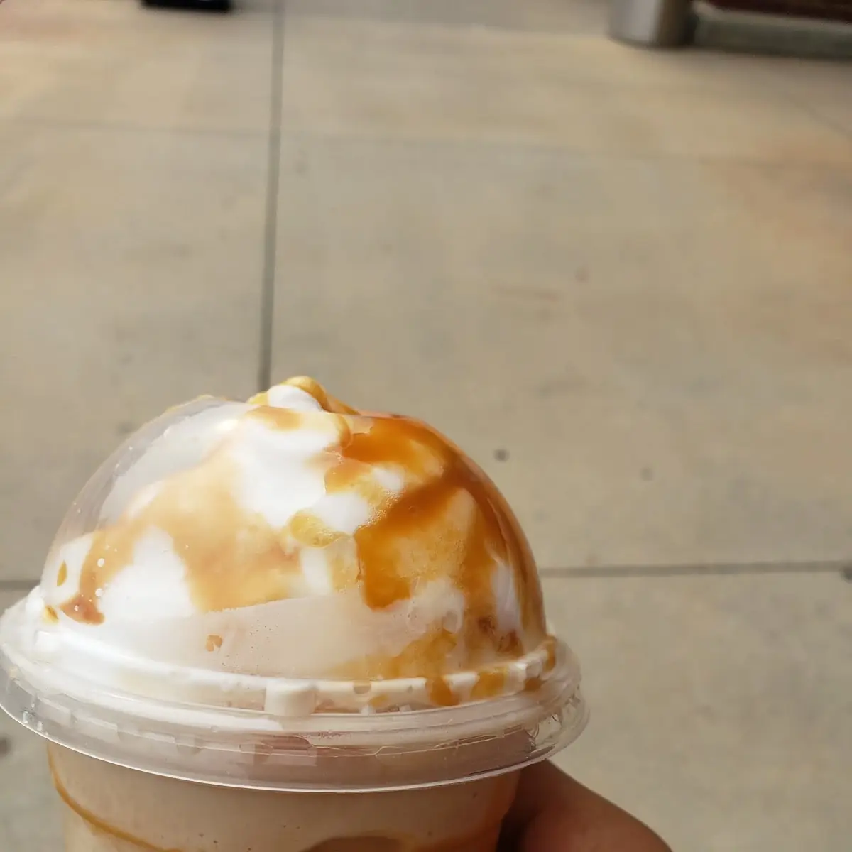 Caramel Frappe with Extra Caramel