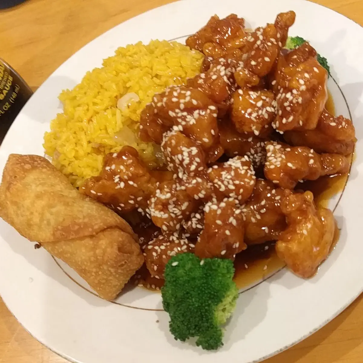 Sesame Chicken Combination Platter