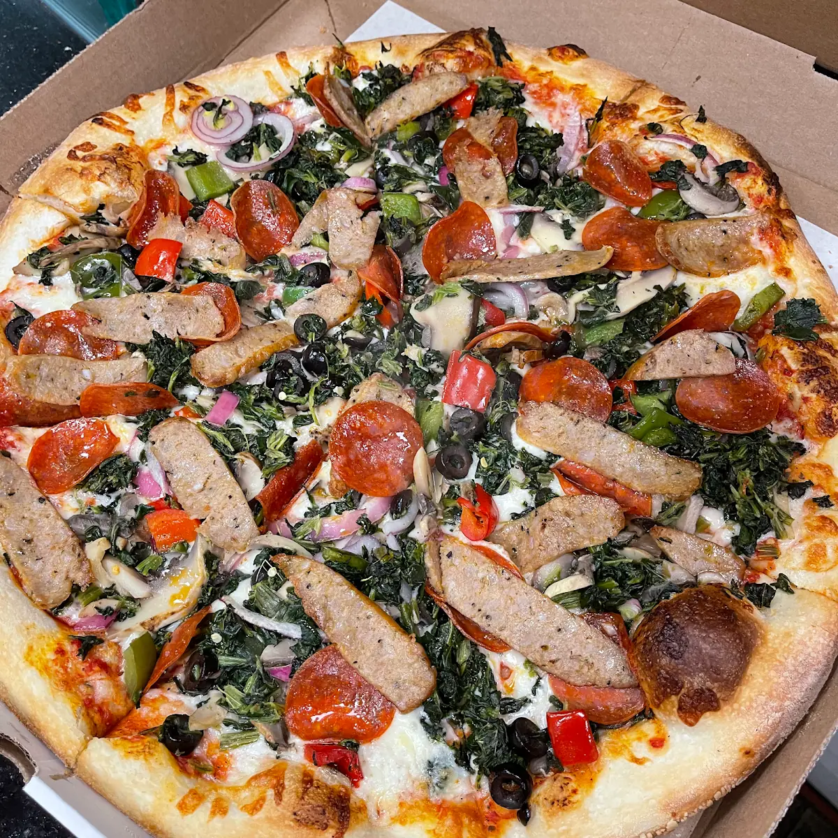 Spinach Alfredo Specialty Pizza