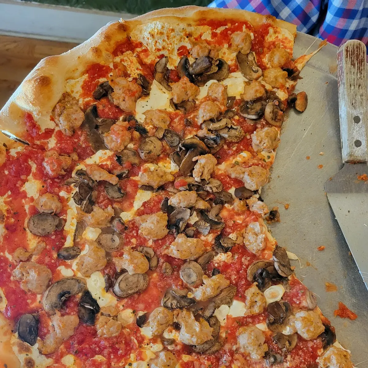 Sausage and Mushroom Pizza