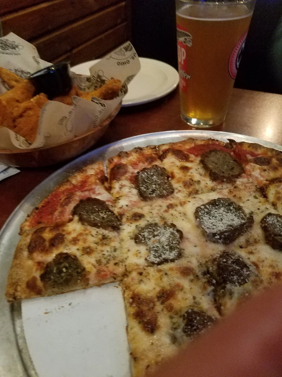 Meatball Pizza and Dry Rub Wings