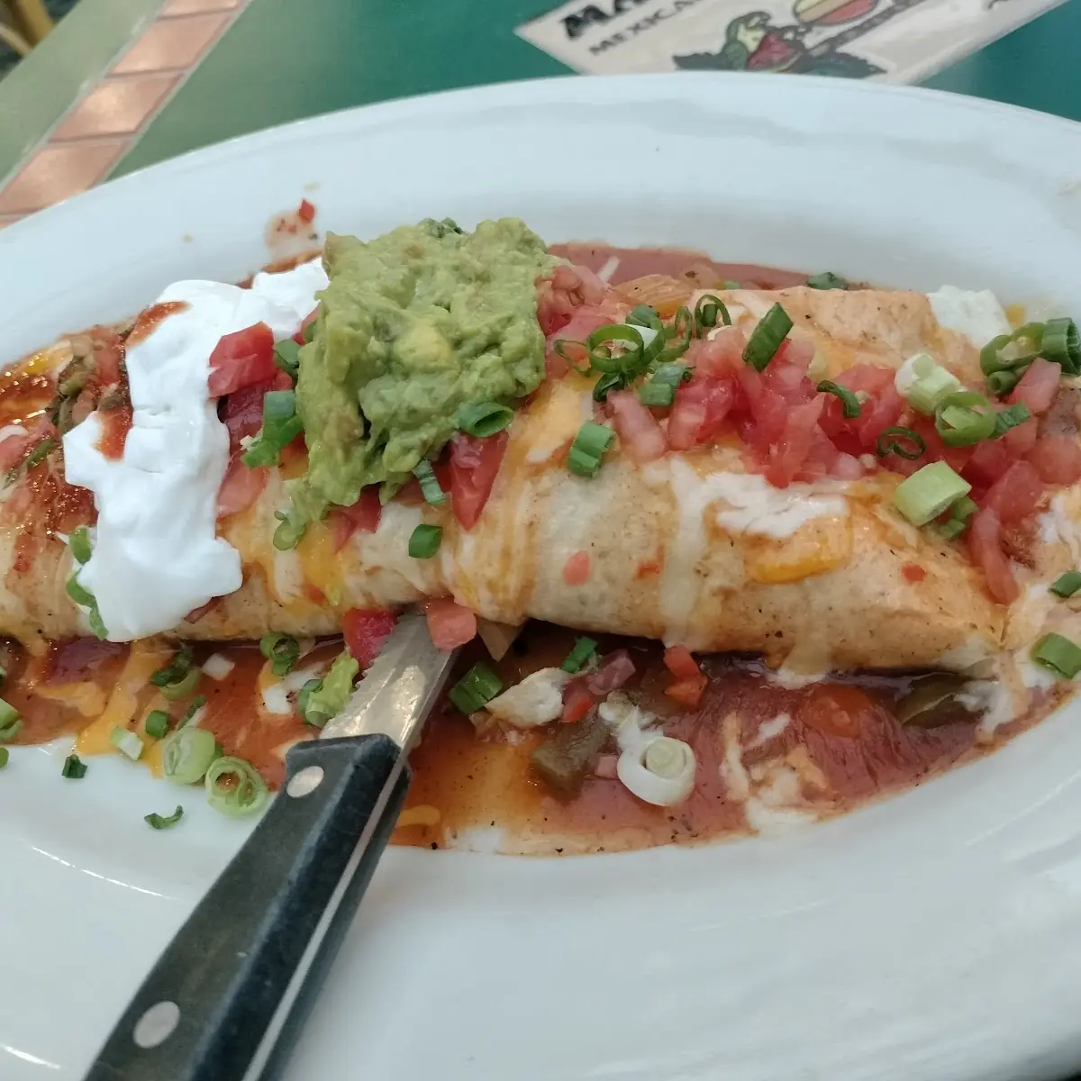6. Enchilada & Beef Burrito Combo