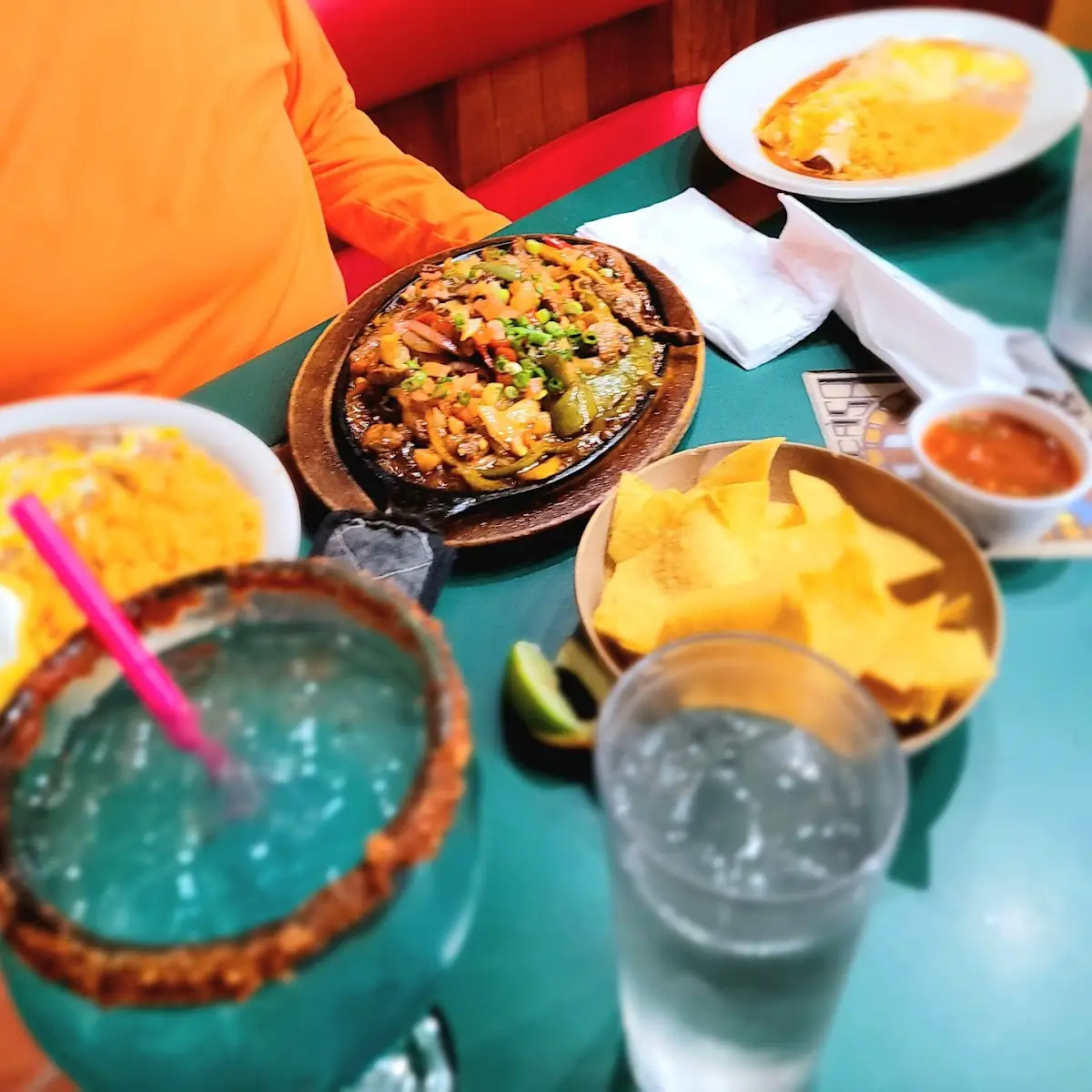Hawaiian Margarita and Steak Fajitas