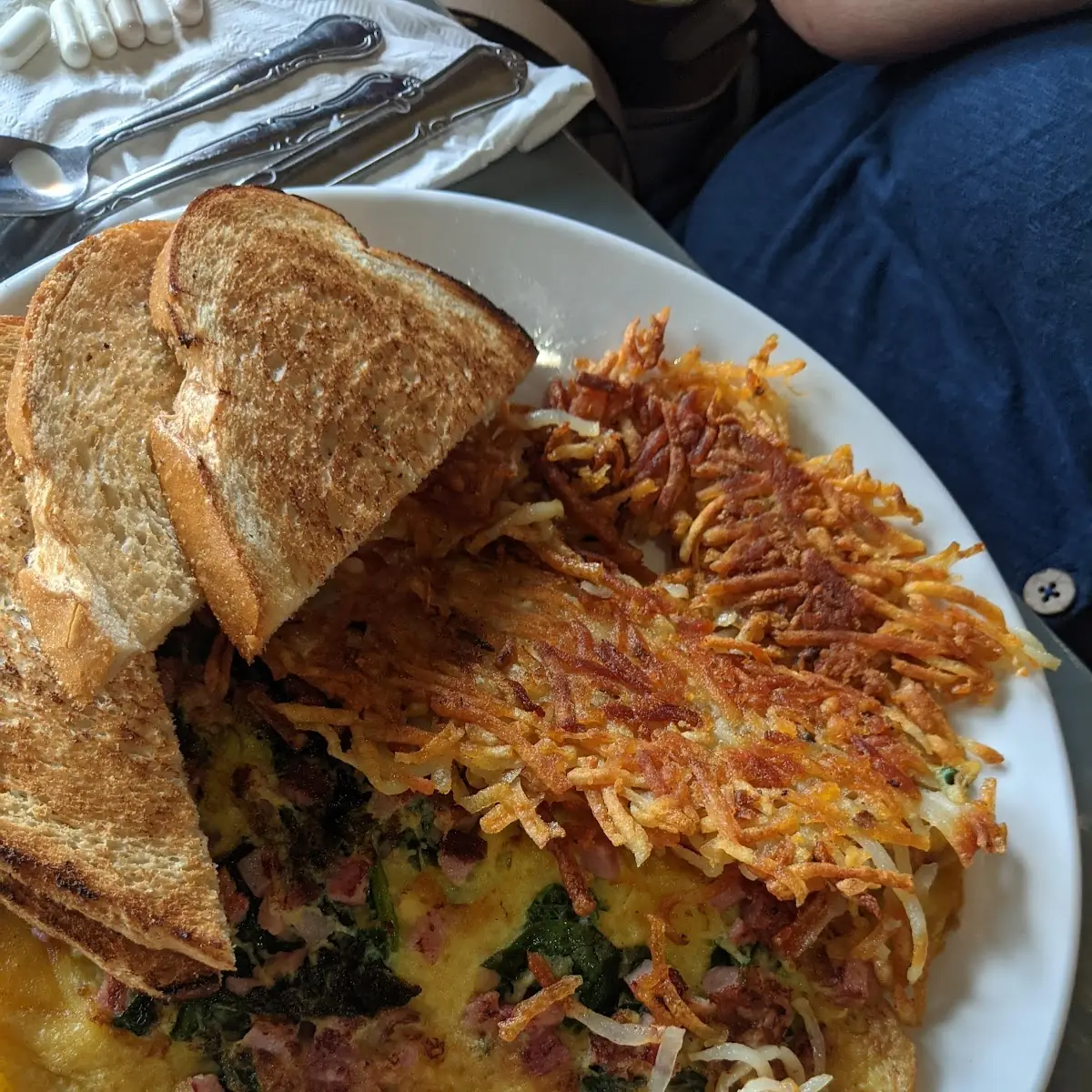 Ham Omelette Hash Browns