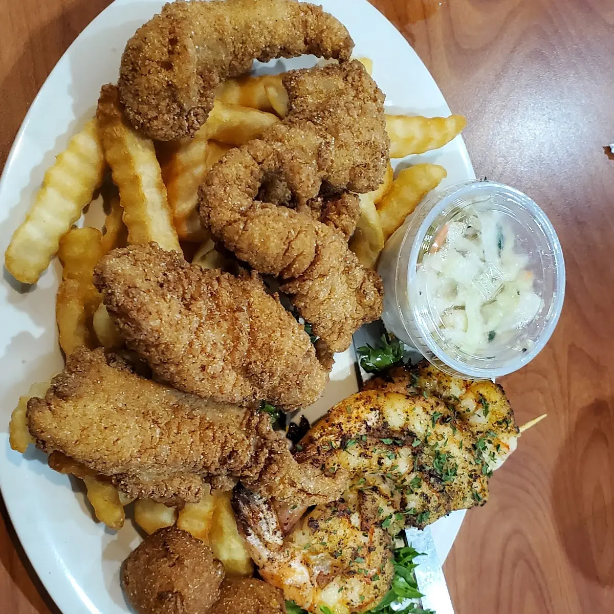 Fried Catfish and Grilled Shrimp