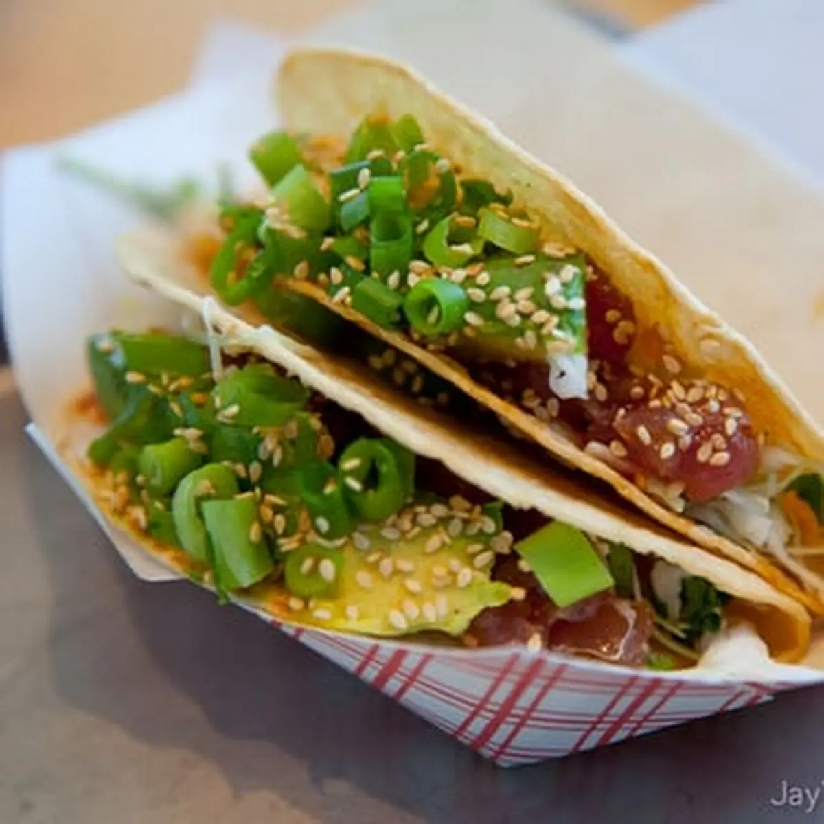 Ahi Poke Crispy Tacos