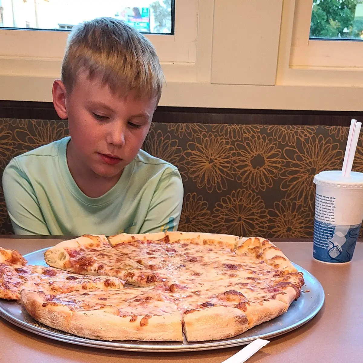 Large Cheese and Medium Hawaiian Pizza