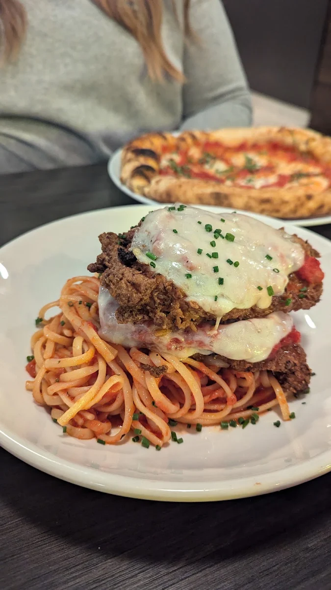 Chicken Parmigiano, Sasso Pizza Market & Bar