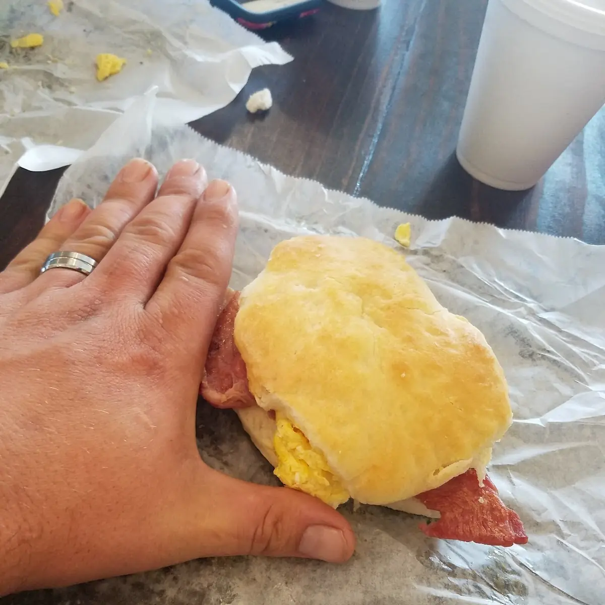 Ham Egg and Cheese Biscuit
