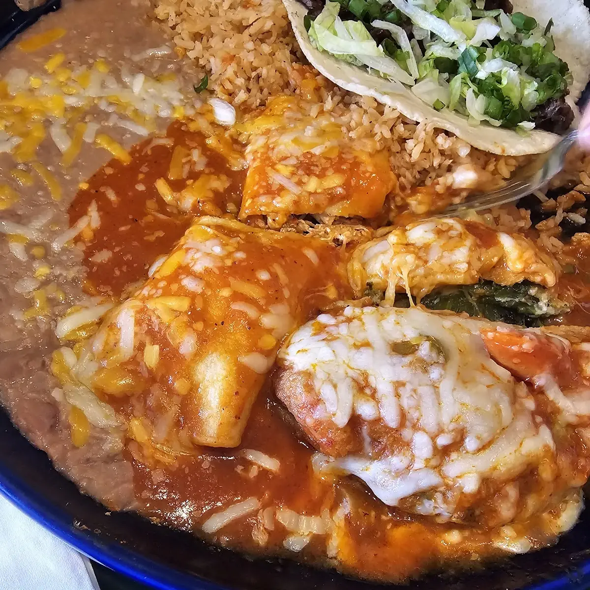 Enchilada and Chili Relleno