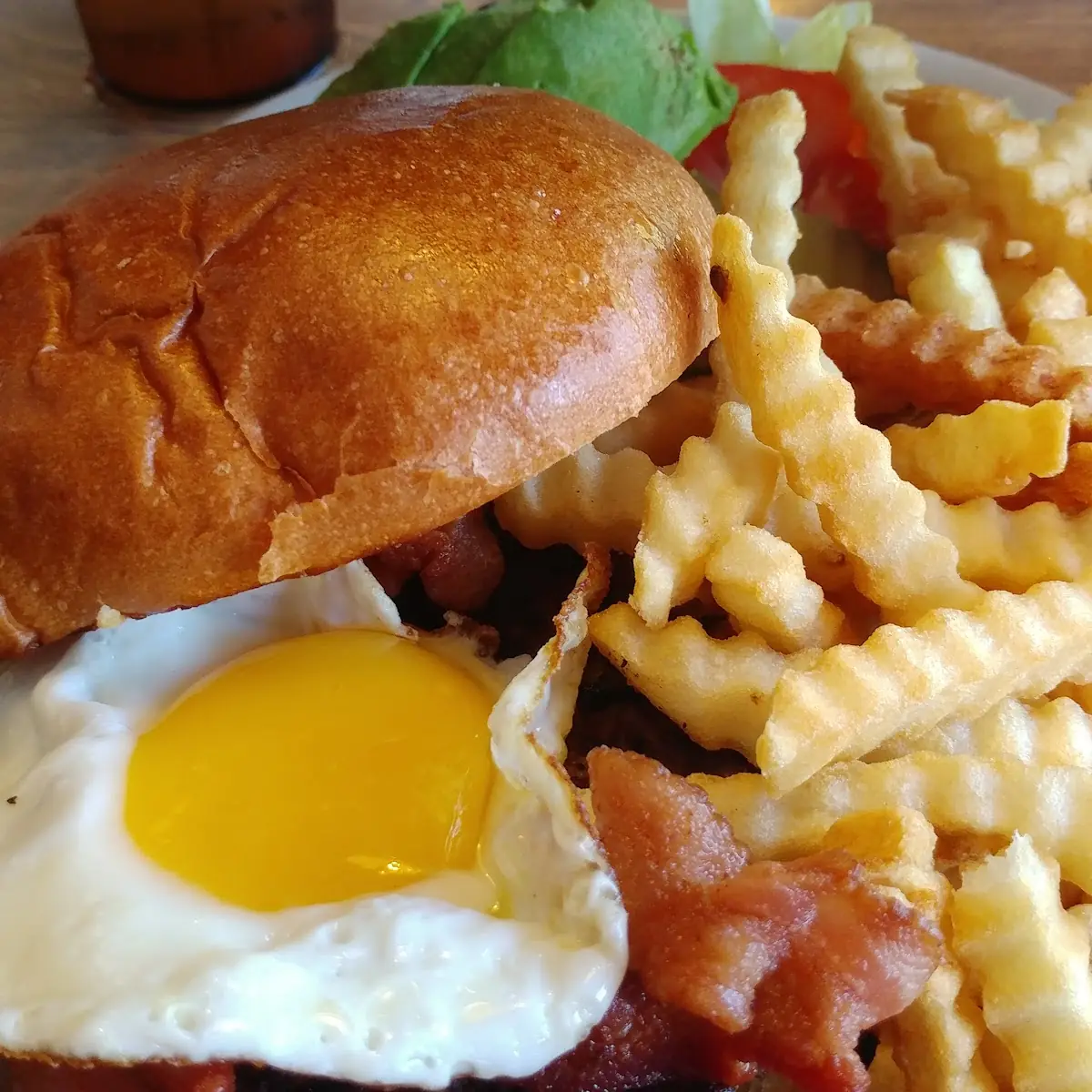 Bacon and Egg Breakfast Burger