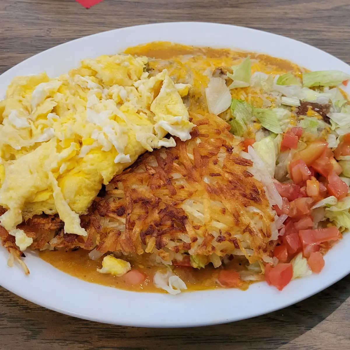 Chille Relleno with Eggs and Hash Browns