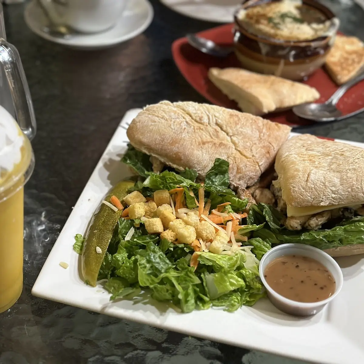 Hot Chicken Salad with Salad