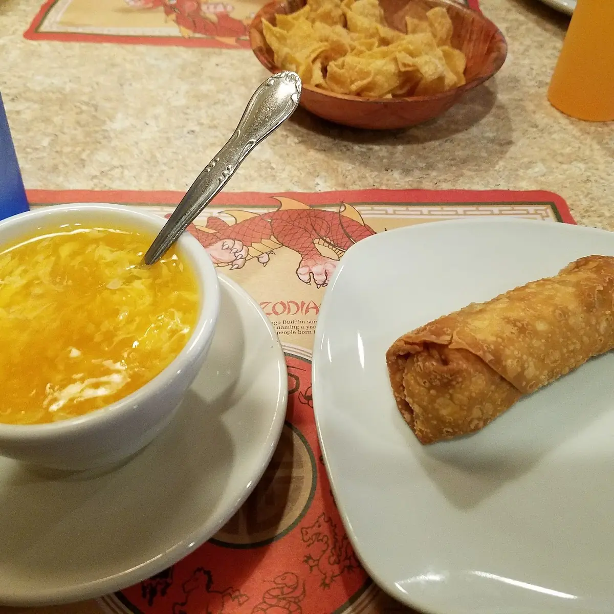 Spring Roll and Soup