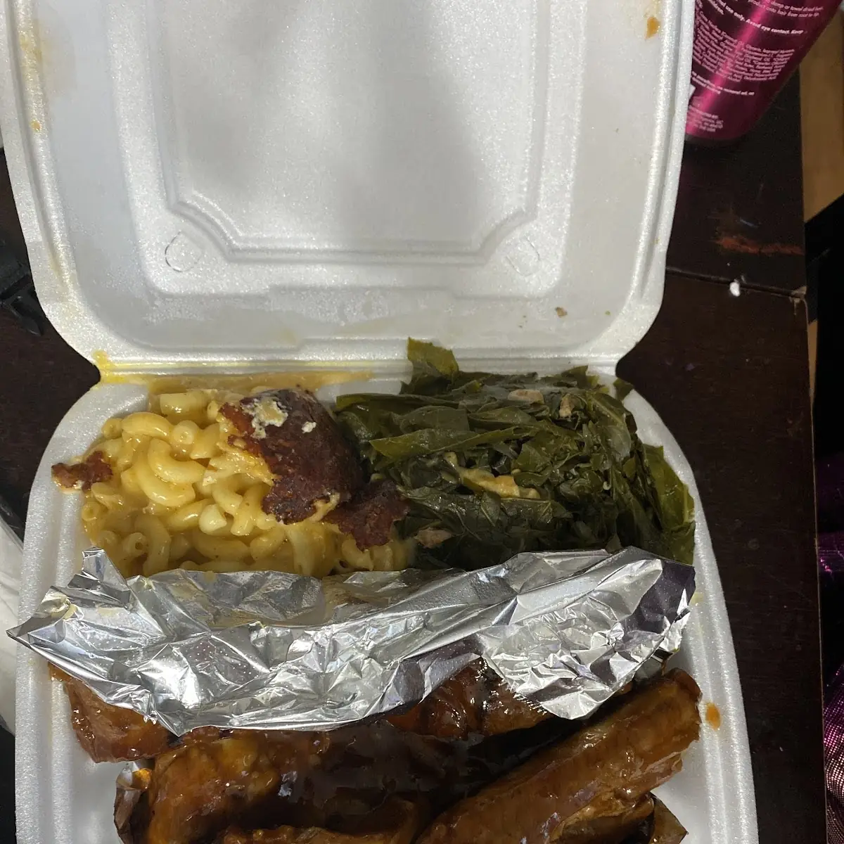 Ribs Mac & Cheese Collard Greens