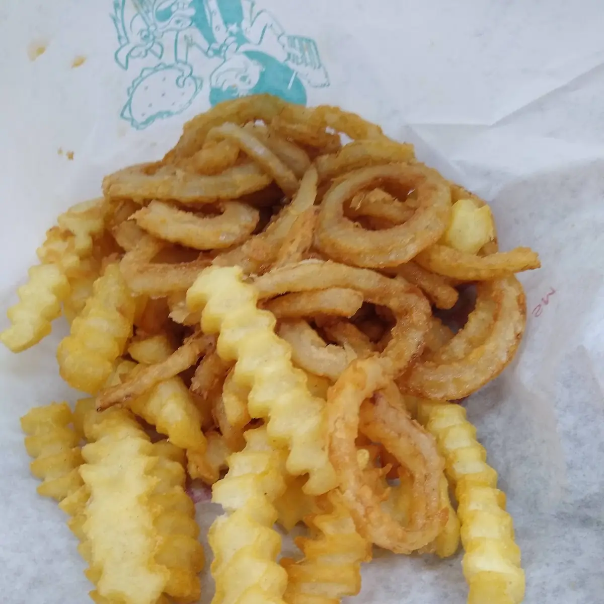 Their Mixed Item Curly Fries and Onion Rangs