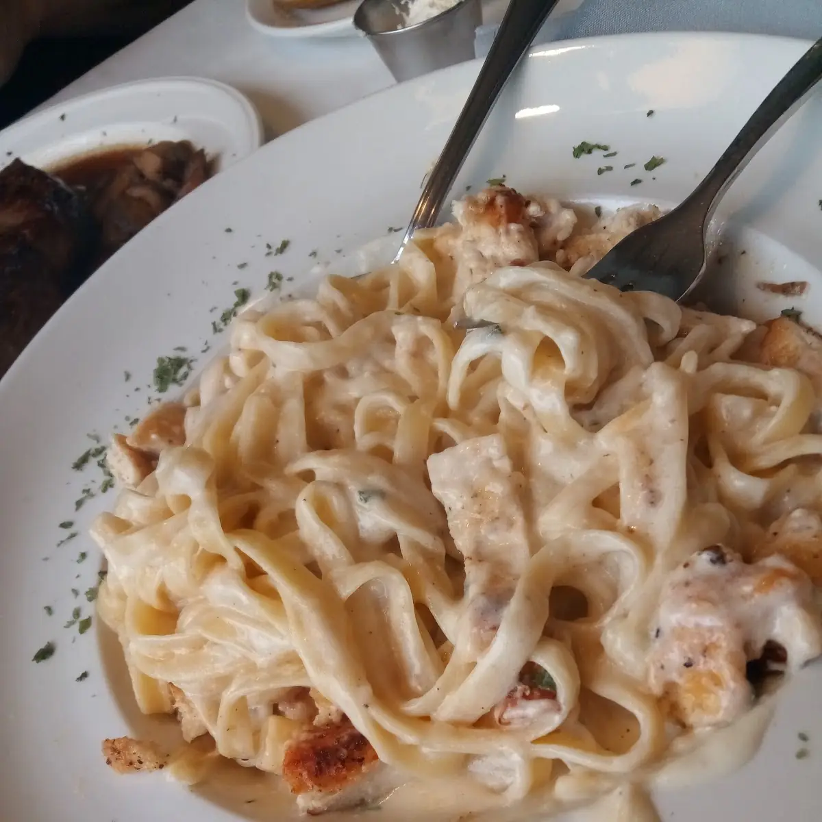Chicken Fettuccine with Alfredo Sauce