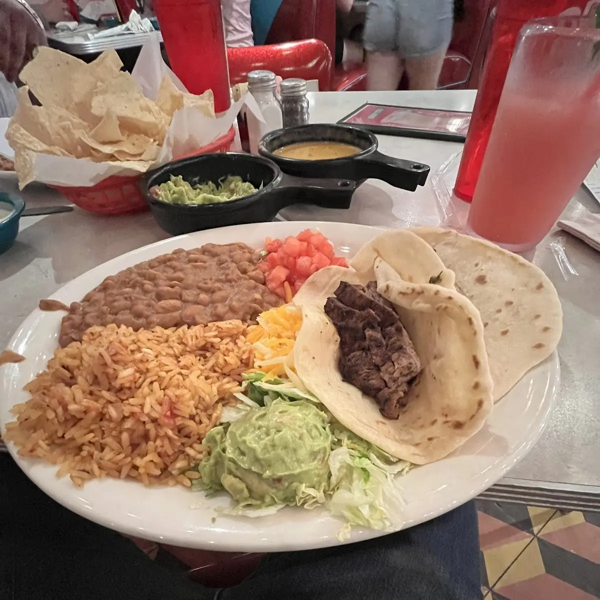 Beef Fajitas Taco Plate