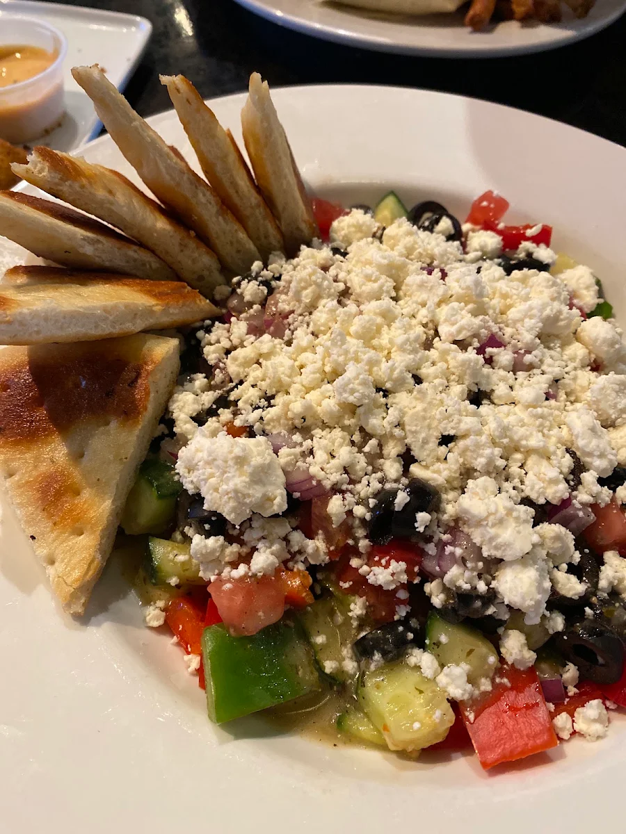 Full Greek Salad with Pita Bread