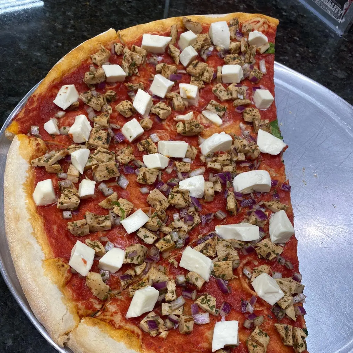 Grilled ckn Red Onions and Fresh Mozzarella