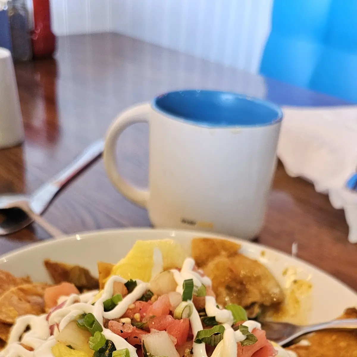 Chilaquiles with Scrambled Eggs