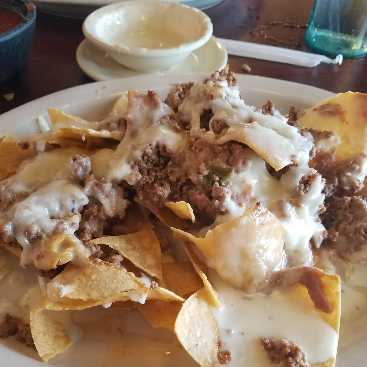 Beef and Bean and Cheese Nachos