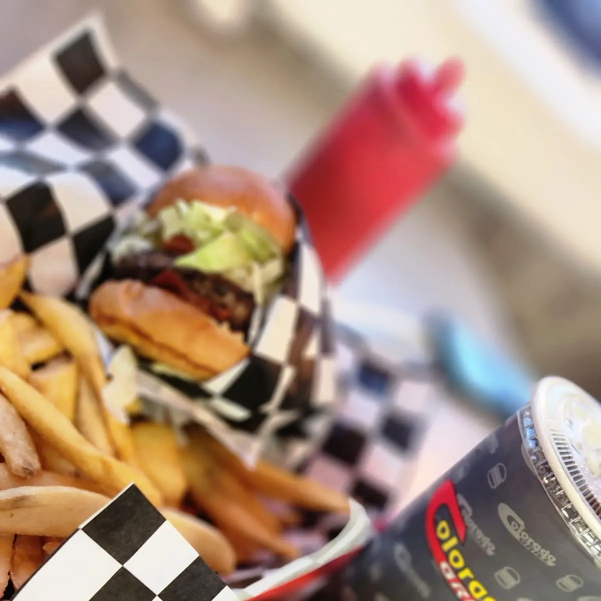 Black and Blue Cheese Burger