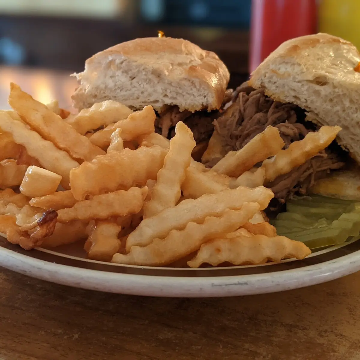 Pulled Pork Sandwich with Fries