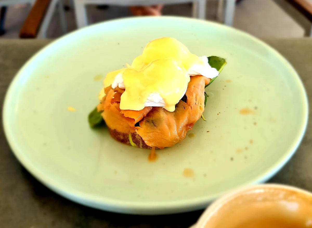 Eggs Benedict with Salmon, Cable Beach House