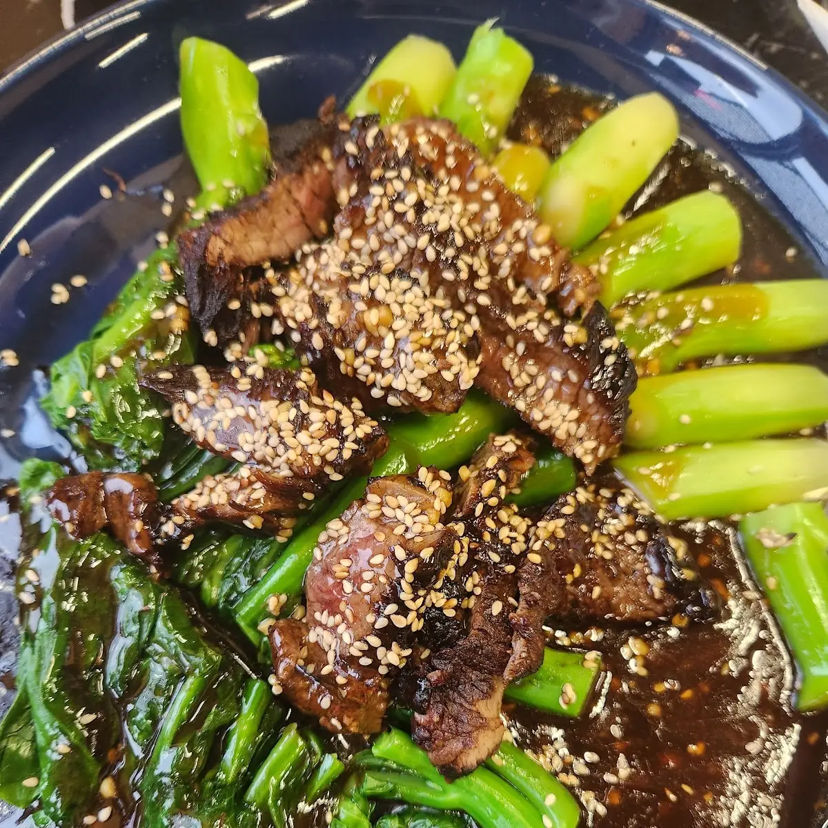 Steak with Chinese Broccoli
