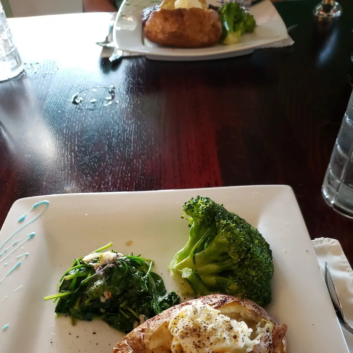 Vegetables and Baked Potato