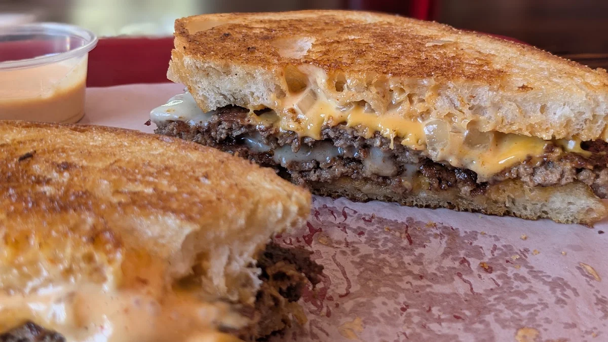 Quarter Cheese Patty Melt on Sourdough