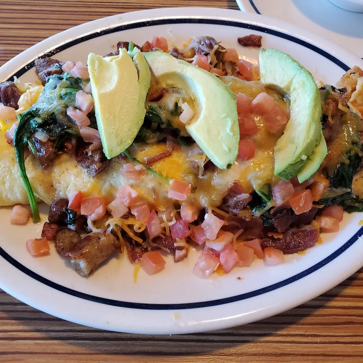 Colorado Omelette with Avocado Slices