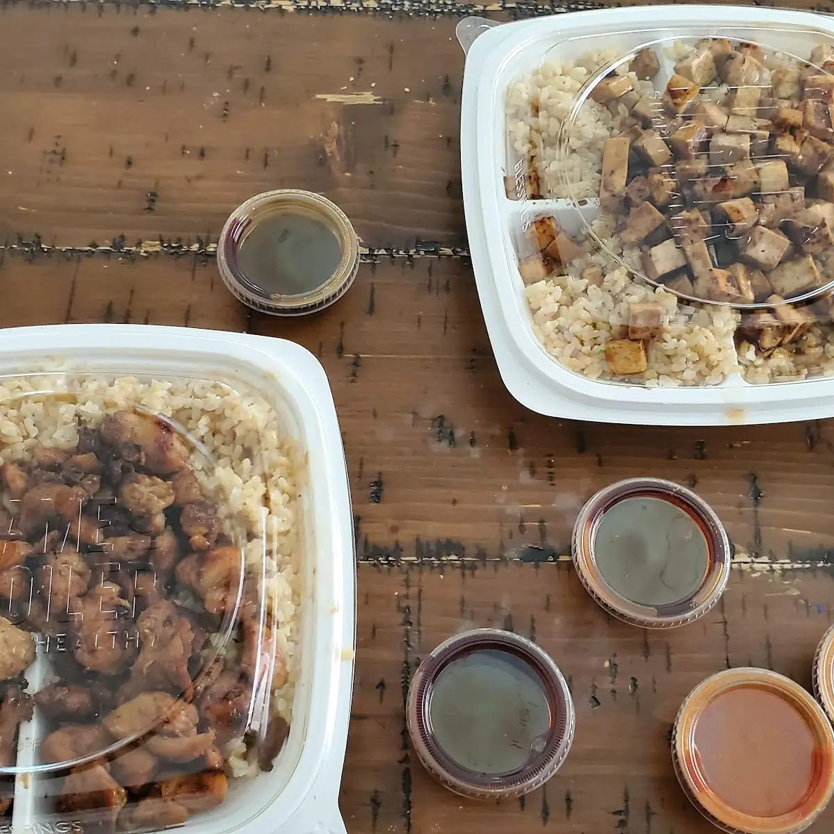 Tofu and Chicken Plates