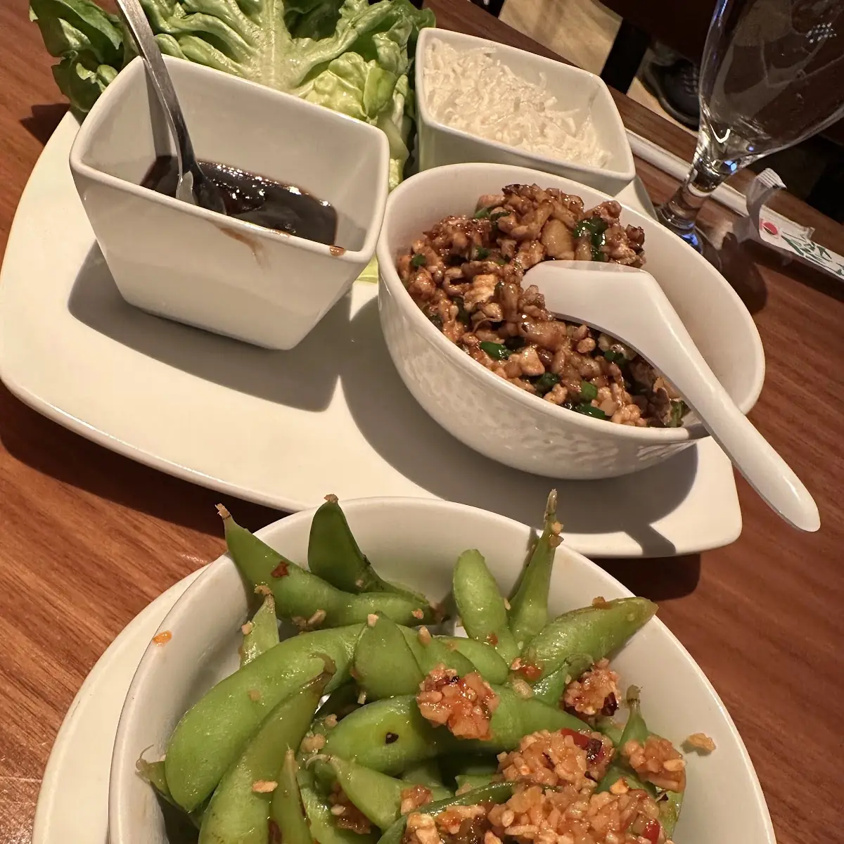 Minced Chicken Lettuce Wrap
