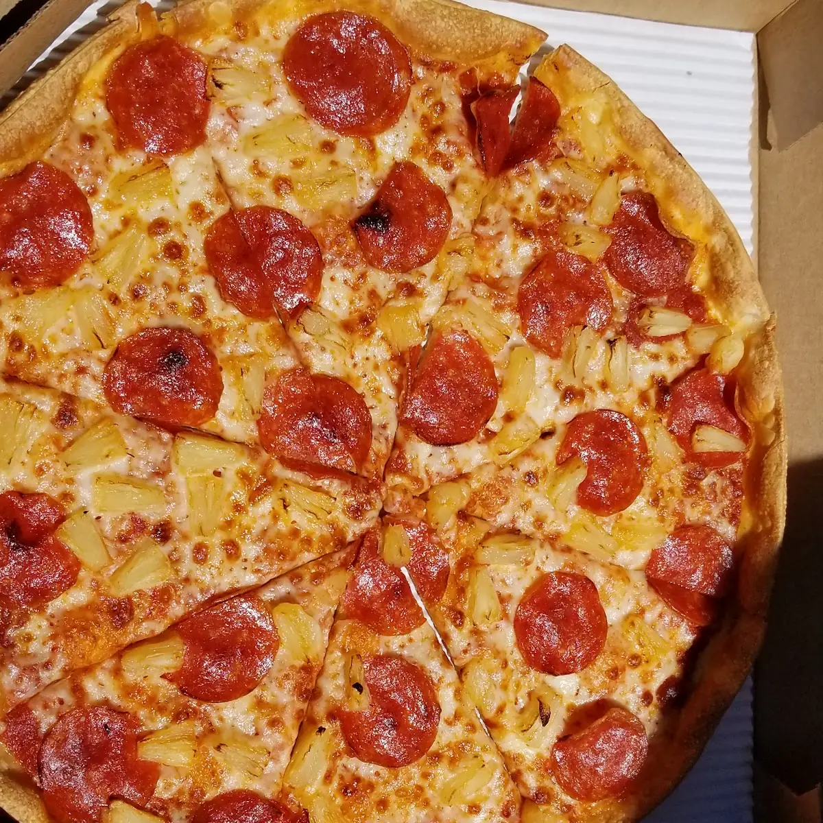 Pineapple Pepperoni Thin Crust Pizza