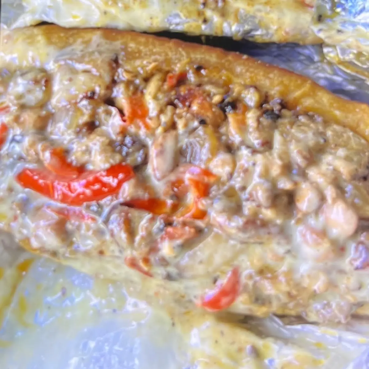 Salmon Philly Cheese