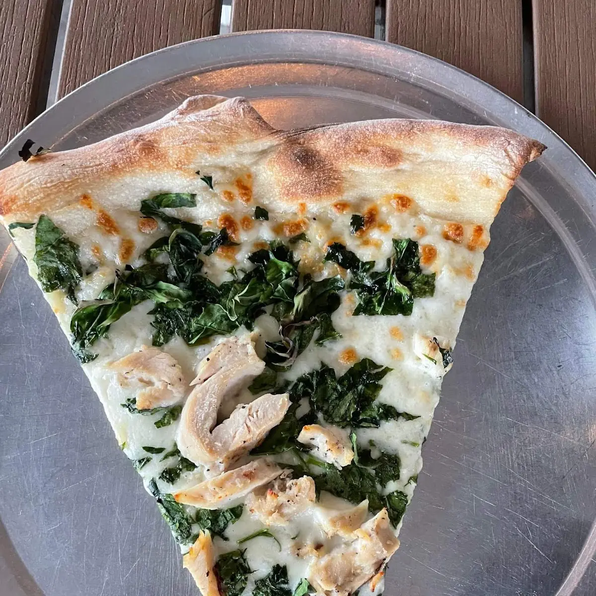 Spinach Chicken Alfredo Pizza
